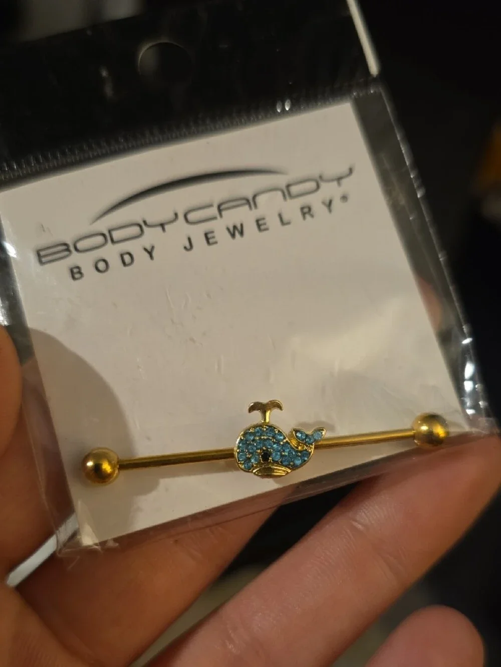 Bodycandy Women's Gold Whale And Cuocake Industrial Barbells